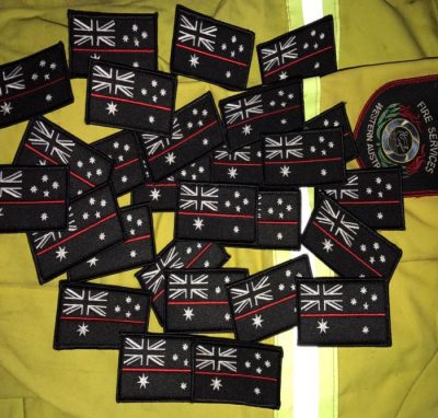 "Thin Red Line" Velcro Patch - Image 2