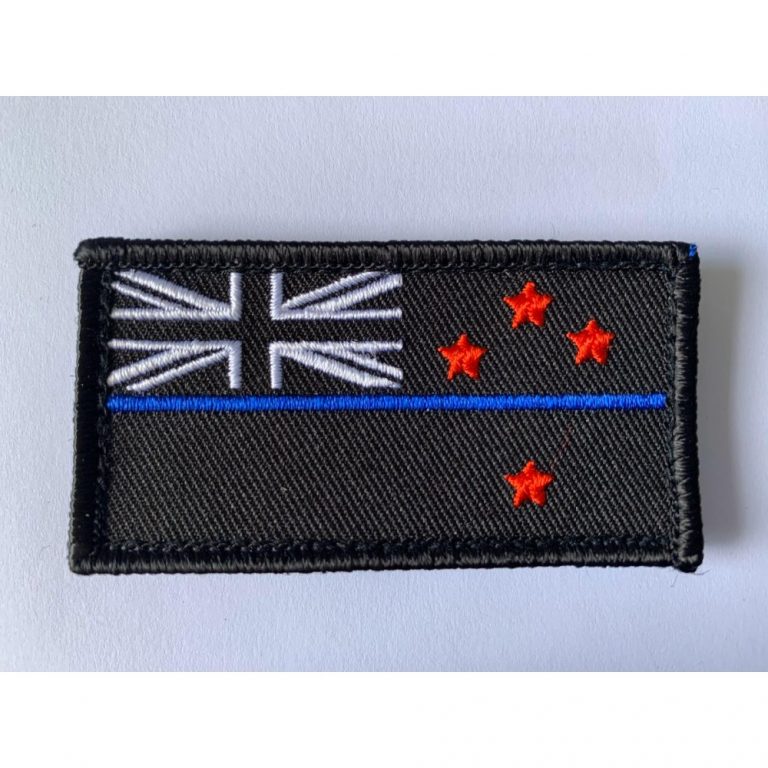 New Zealand “Thin Blue Line” Velcro Patch Cop Humour Australia